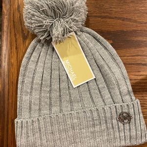 NWT Michael Kors pompom hat